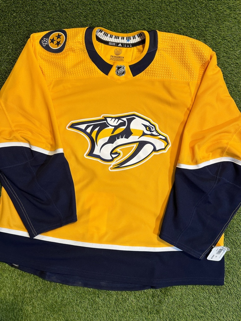 NWT Nashville Predators Adidas Primegreen Authentic NHL Jersey 58 Yellow Home
